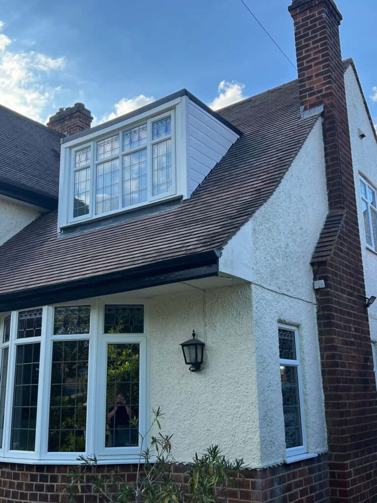 This is a photo of a dormer window which has just had some repairs carried out where the roof and the dormer meet. Works carried out by Histon Roofing Repairs